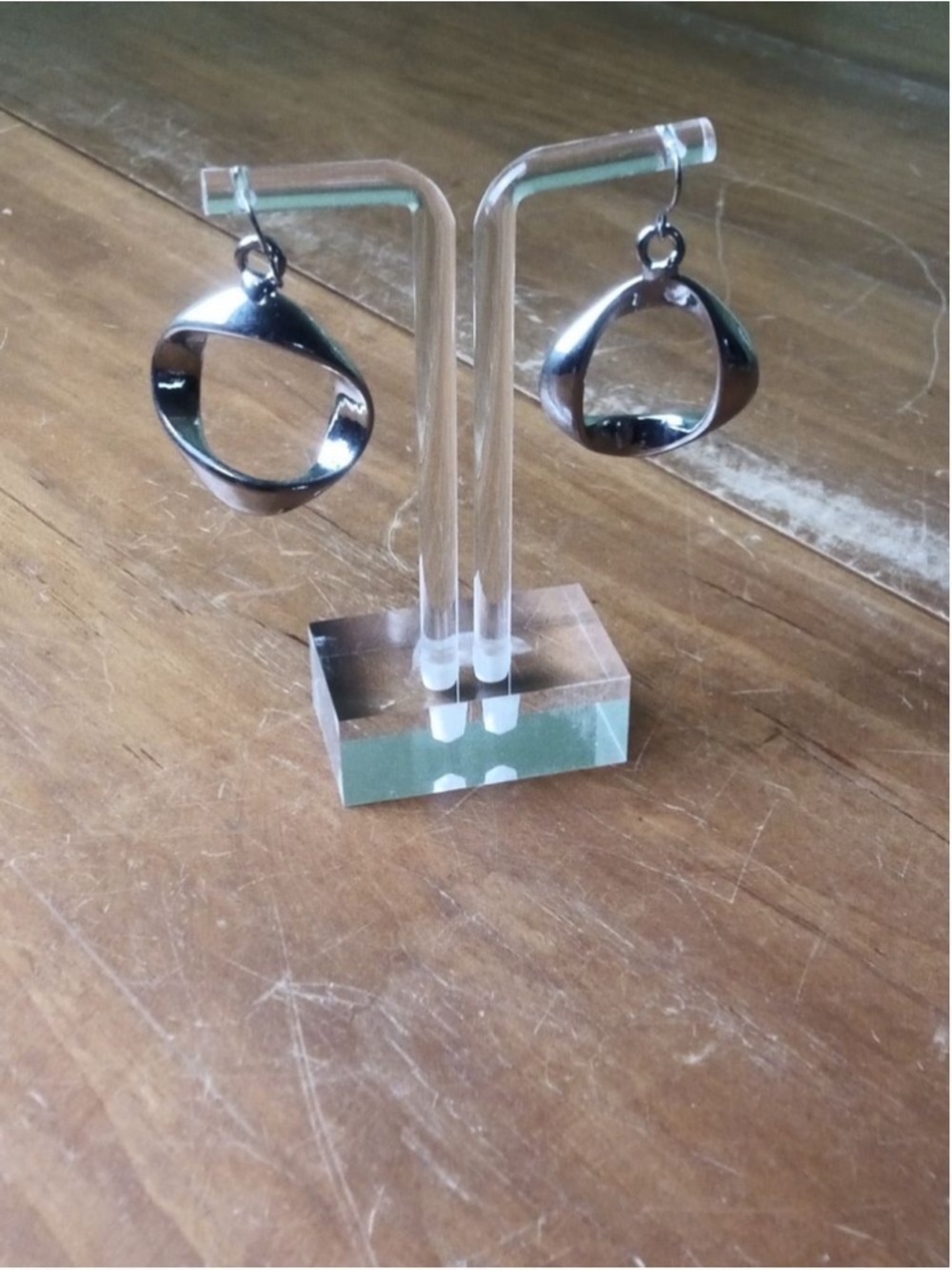 Unbranded Silver Tone Geometric Drop Earrings One Size